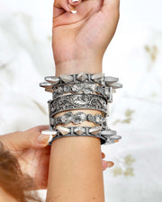 Lavanya Silver Lookalike Bangle Stack